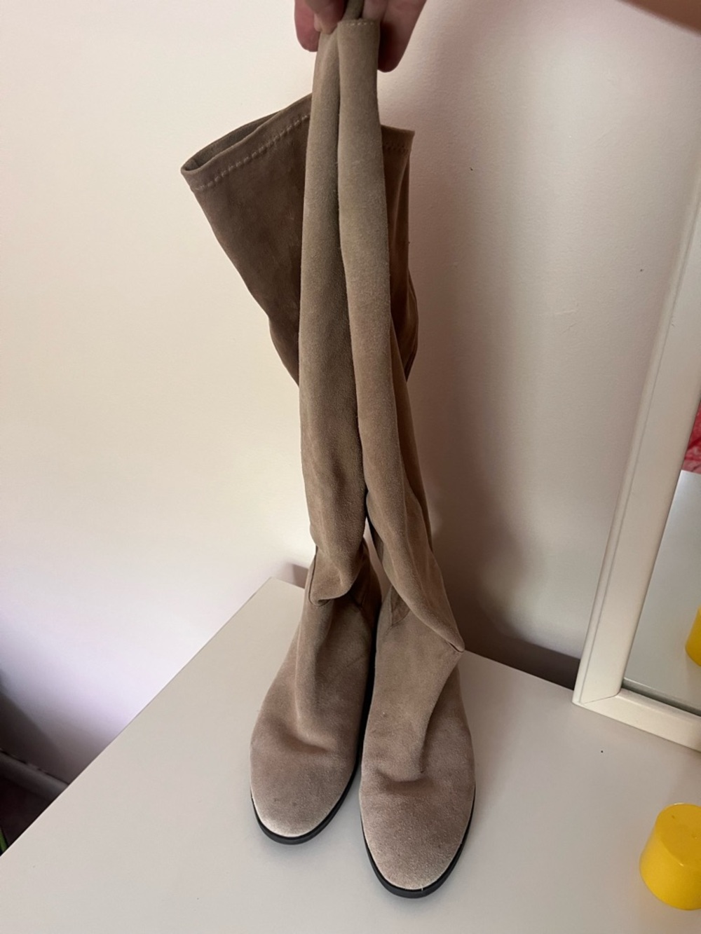 Lucky Brand Suede over the knee Boots in Taupe